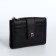 Women's wallet on the button, black color