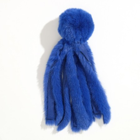 A toy for cats "octopuses" from artificial fur, up to 19 cm, blue-5