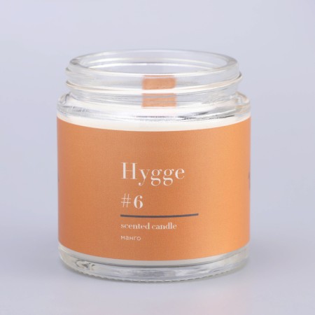 Свеча ароматическая "Hygge" #6 Манго, соевый воск, в банке, 90 г-10