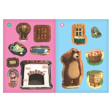 Book with applications, 20 pages, a5, Masha and the bear-1
