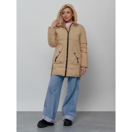 Women's winter jacket, size 44, mustard color-4