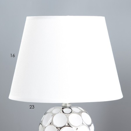 E14 40W Belo-chromovye table lamp "Assami" 22.5x22.5x35 cm Risalux-3