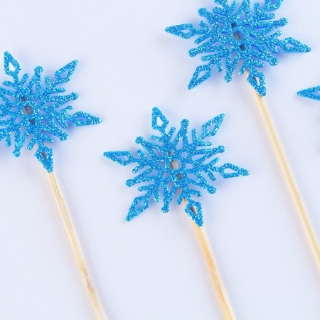 Slaskets "Snowflake", corner, in a set of 6 pieces, blue-2