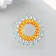 Stick plastic rhinestones "Decoration. Crown" mix 6x5 cm