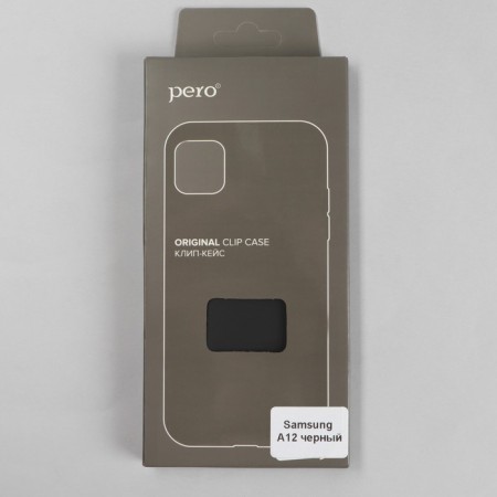 Pero cover for Samsung A12, silicone, black-3