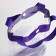 Cosmetic bag on the button, purple/transparent color