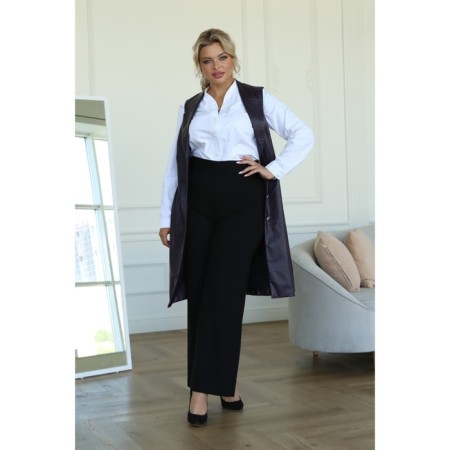 Female blouse, size 52, white color-3
