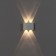 Facade lamp "Semesfer", FSD-009, 4W, 3000k, 2 rays, IP65, 220V, metal, white