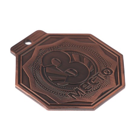 Prize medal "3 place", d = 5 cm., Bronze color-3