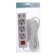 Extension cord Luazon Lighting, 3 sockets, 3 m, 10 A, 2200 W, 2x0.75 mm2, 2xUSB, with excavation, b