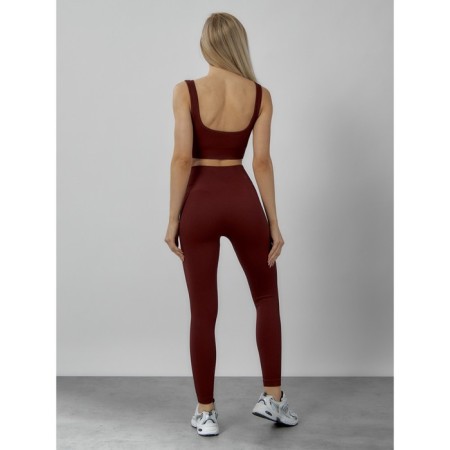 Sports suit female, size 44, burgundy color-3