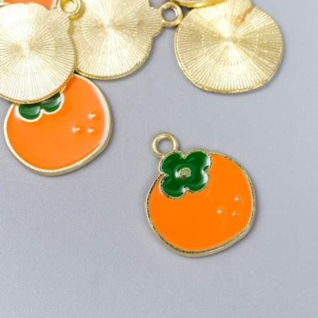 Decor for creativity Metal, enamel "Orange" Orange 1.7x2 cm