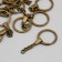 The base for the key fob Ring metal with flat mounting brass 3x6 cm