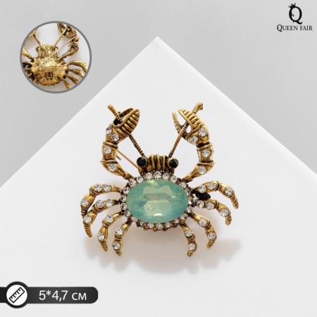 Brooch "Crab" sea, sea color in black gold