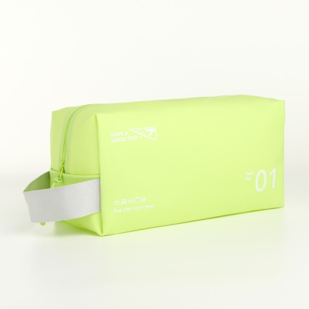 Lightning cosmetic bag, green color