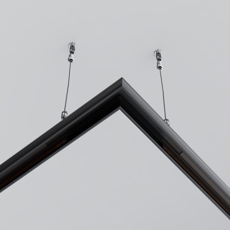 Corner Connector for the round low -profile busbar Exile, black-2