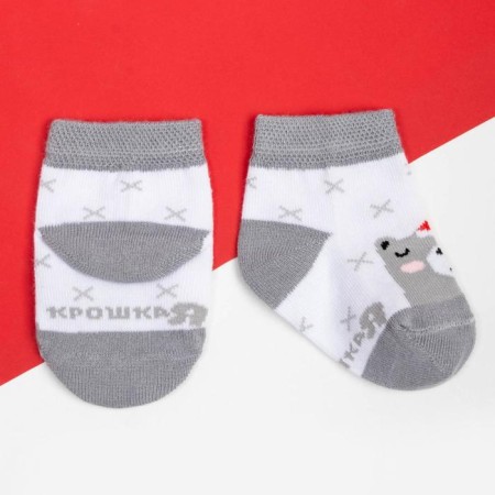 Новый год. Набор носков Крошка Я "Мишка", 2 пары, 10-12 см-3