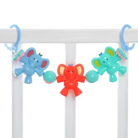 Stretching to a stroller/crib "Elephant", 3 toys, color mix, crush me-1