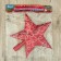 Tip "star" curls, 22x23 cm, white-red