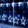 Garland "fringe" 2.4 × 0.9 m with nozzles "Stars", IP20, Transparent thread, 138 LED, glow white, 8 modes, 220 V