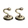Single -rod hook for curtains Cappio KC112, bronze color, 2 pcs