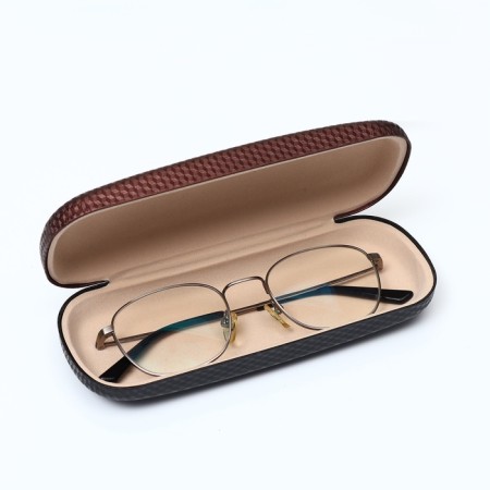 The case for the glasses is texture, 16*4*6 cm, napkin, clap, brown/black-2