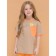 T -shirt for girls, height 104 cm, sandy color