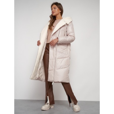 Coat insulated winter female, size 54, beige color-22