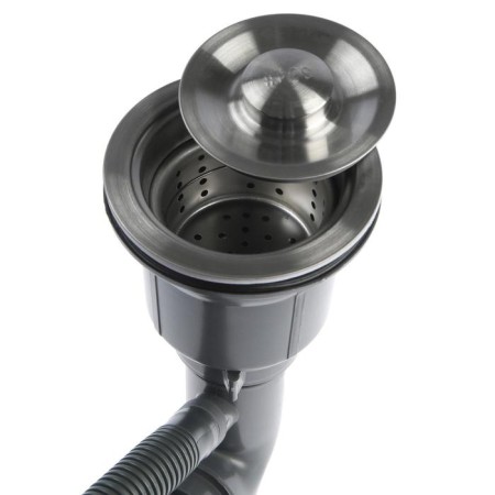 Kitchen sink Aflorn AF95050F, Sredal, S = 3.0 and 0.8 mm, 50x50x20 cm, siphon, graphite-5