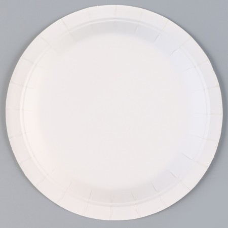 Paper plate “Happy Birthday”, stars, set 6 pcs in the set, 23 cm, silver color-2