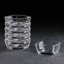 Set of saucer glass Tokyo, 6.6 × 6.6 cm, 6 pcs