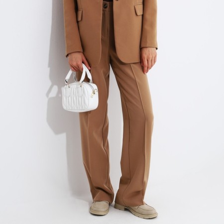 Bag Cross-Bodi with a zipper, white color-7