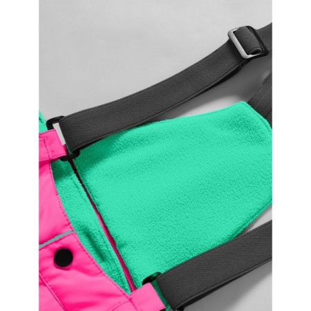 Ski costume for a girl, height 128 cm, green color-12