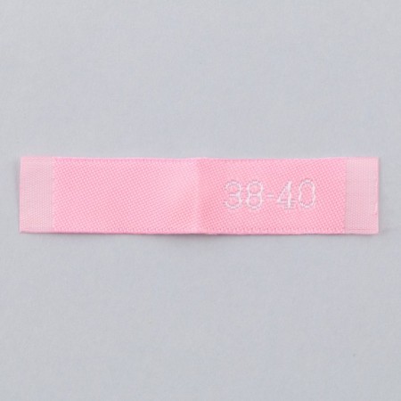 Textile strip "38-40", 5 x 1.1 cm, pink color-3