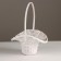 Wicker basket "Hat", D9x14/10xh30cm, White, Bamboo