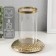 Ceramics candlestick, glass for 1 candle "True" d = 8 cm gold 14.5x14.5x17.5 cm