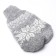 Women's woolen mittens "snowflake", light gray, size 20-22