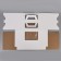 Box for cake 2 windows, with handles, white, 26 x 26 x 30 cm