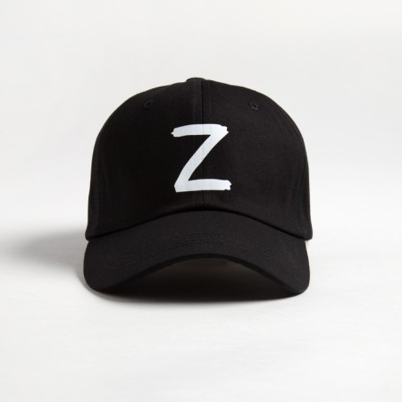 Cap with symbols Z, minku color black, size 58-4