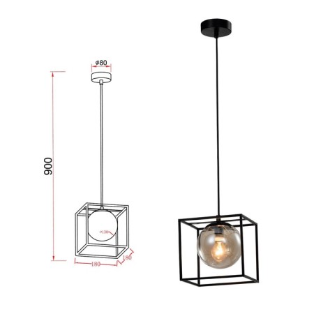 Lamp Miyuki 5146-201 1he14 40w Black-2