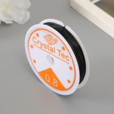 Silicone thread 0.8 mm, 5 m, black