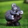 Garden figure "Sleeping Coala" 5x13x16cm