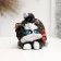 Pig a piggy bank "kitten with a bow" 10cm