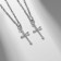 Kulons "Demetrons" crosses, color silver, 45 cm