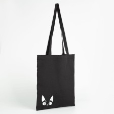 A chopper bag without a zipper, without lining, black color