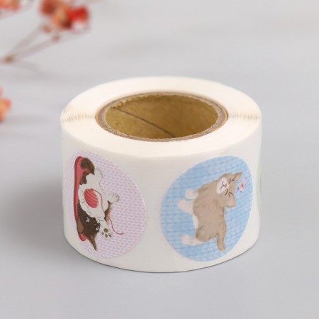 Stick Paper "kittens" d = 2.5 cm 252 pcs in roll-4