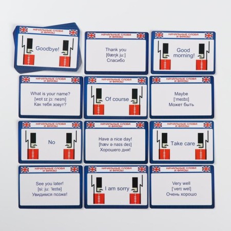 Board game "English for children", 50 cards, 4+-5