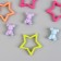 Beads for creativity plastic "Bear and star. Designer" set 4 pairs 4.4x4.4x0.7 cm