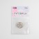 Metal button on the leg "stone", decorative, d = 25 mm, white/gray/gold color