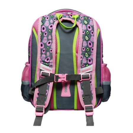 School backpack 40 x 33 x 15 cm, ergonomic back, Across 410, gray/pink ACR23-410-1-4